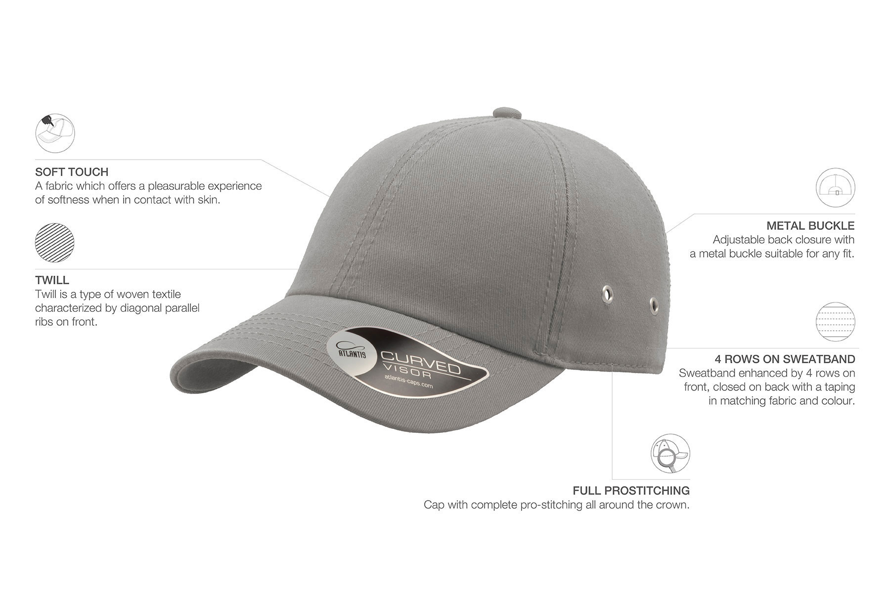 fitted unstructured baseball caps